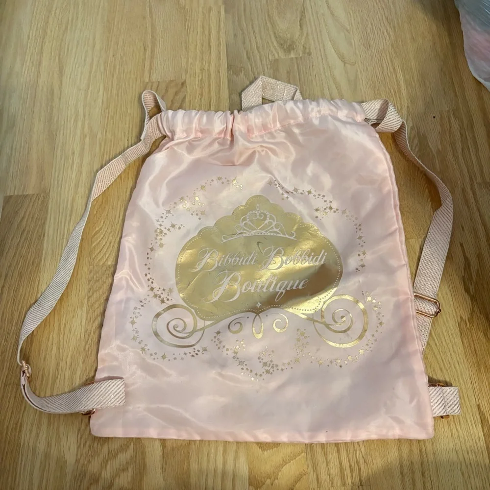 Disney Parks Backpack Bibbidi Bobbidi Boutique Pink Gold Bag Back Pack